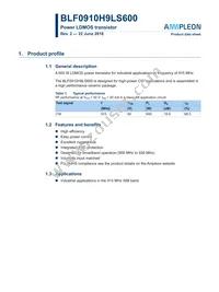 BLF0910H9LS600J Datasheet Cover