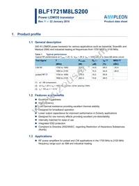 BLF1721M8LS200U Datasheet Cover