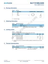 BLF1721M8LS200U Datasheet Page 2