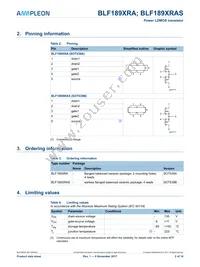 BLF189XRASU Datasheet Page 2