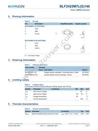 BLF2425M7LS140 Datasheet Page 2