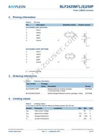 BLF2425M7LS250P:11 Datasheet Page 2