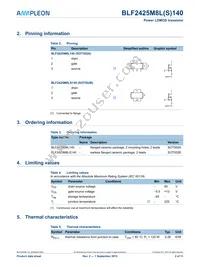 BLF2425M8LS140J Datasheet Page 2