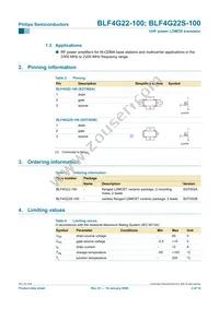 BLF4G22S-100 Datasheet Page 2
