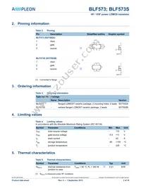 BLF573 Datasheet Page 2