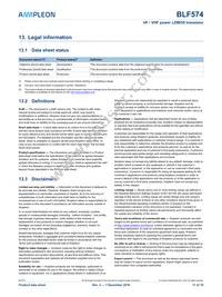 BLF574 Datasheet Page 17