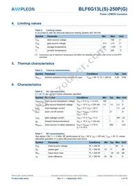 BLF6G13LS-250PGJ Datasheet Page 3