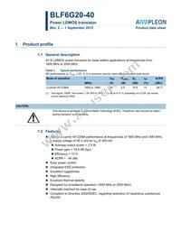 BLF6G20-40 Datasheet Cover