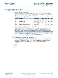 BLF6G20S-230PRN:11 Datasheet Page 4