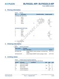 BLF6G22L-40P Datasheet Page 2