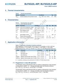 BLF6G22L-40P Datasheet Page 3