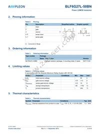 BLF6G27L-50BN Datasheet Page 2