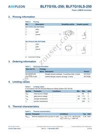 BLF7G10L-250 Datasheet Page 2