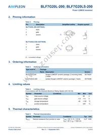 BLF7G20L-200 Datasheet Page 2