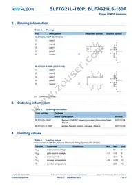 BLF7G21LS-160P Datasheet Page 2