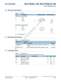 BLF7G22L-130 Datasheet Page 2