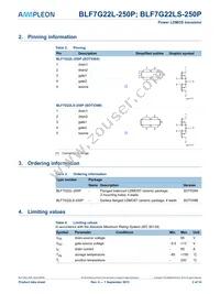 BLF7G22L-250P Datasheet Page 2