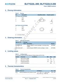 BLF7G22LS-200 Datasheet Page 2