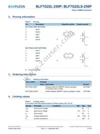 BLF7G22LS-250P Datasheet Page 2