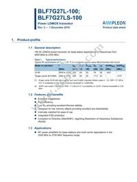 BLF7G27L-100 Datasheet Cover