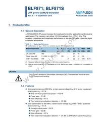 BLF871S Datasheet Cover