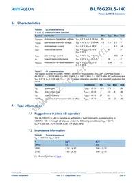 BLF8G27LS-140 Datasheet Page 3