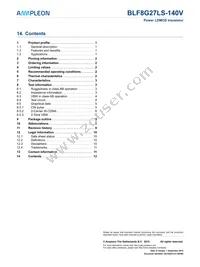 BLF8G27LS-140V Datasheet Page 12