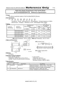 BLM15GA750SN1D Datasheet Cover