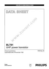 BLT81 Datasheet Cover