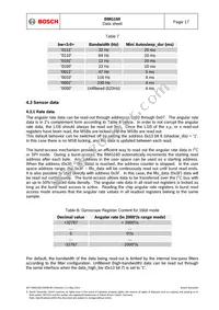 BMG160 Datasheet Page 17
