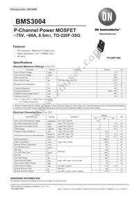 BMS3004-1E Datasheet Cover