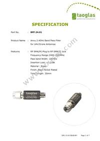 BPF.24.01 Datasheet Cover