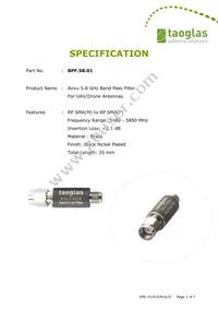 BPF.58.01 Datasheet Cover