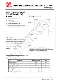 BPT-NPG3C1 Datasheet Cover