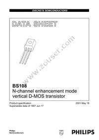 BS108/01 Datasheet Cover
