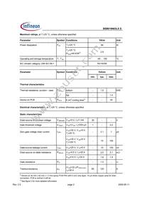 BSB019N03LX G Datasheet Page 2