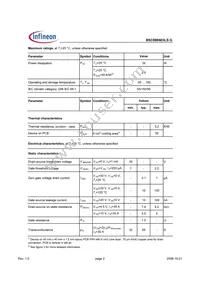 BSC886N03LSGATMA1 Datasheet Page 2