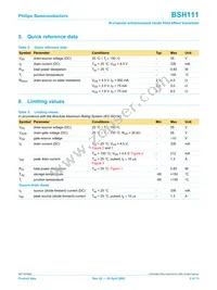 BSH111 Datasheet Page 2