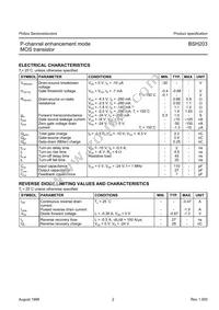 BSH203 Datasheet Page 3