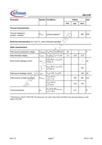 BSL215PL6327HTSA1 Datasheet Page 2