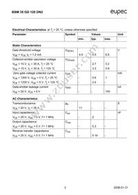 BSM35GD120DN2 Datasheet Page 2