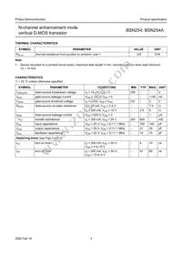 BSN254A Datasheet Page 3