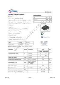 BSO072N03S Datasheet Cover