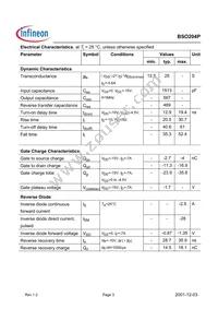 BSO204PNTMA1 Datasheet Page 3