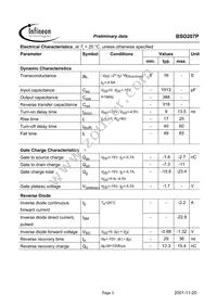 BSO207PNTMA1 Datasheet Page 3