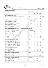 BSO215C Datasheet Page 2