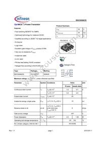 BSO300N03S Datasheet Cover