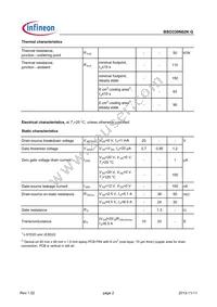 BSO330N02KGFUMA1 Datasheet Page 2