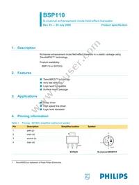 BSP110 Datasheet Page 2