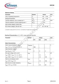 BSP300L6327HUSA1 Datasheet Page 2